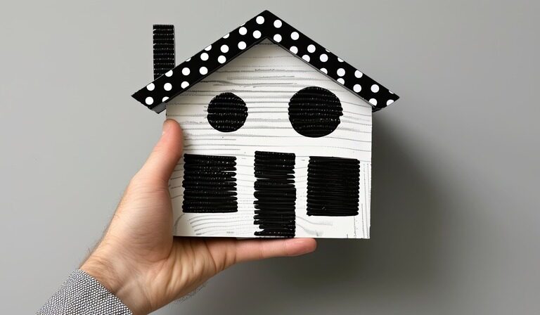 whimsical-polka-dot-house-model